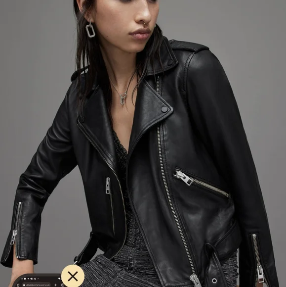 Balfern leather biker jacket - Picture 3 of 11